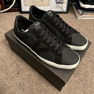 Karl Lagerfeld Denim & Suede Distressed Midsole Sneaker